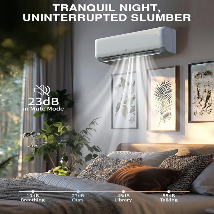 Wall-mounted mini portable air conditioner and heater unit.